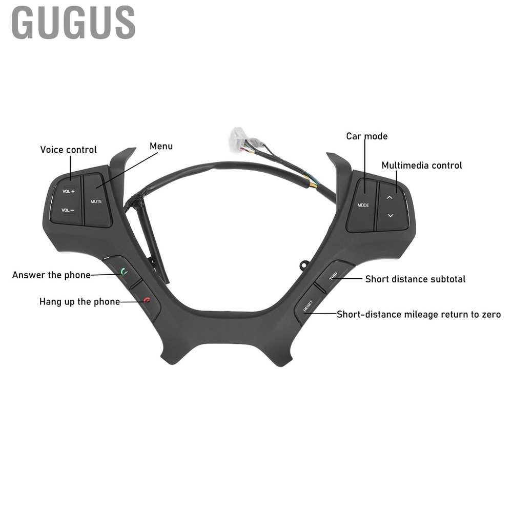 👍Hàng HOT Nút điều khiển vô lăng xe hơi màu đen thay thế đa năng cho HYUDNAI I10 2014‐2017 Khiển vô lăng xe hyundai Grand i10 có kèm cuộn cáp