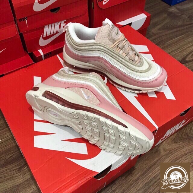 SALE Giày HOT Giầy thể thao, sneaker AIR MAX 97 màu hồng kem nữ tính thể thao dạo phố 2020 * *