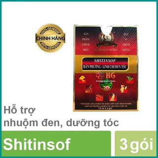 Dầu gội đen tóc Shitinsof Hán Phương Linh Chi (Hộp 3 gói)