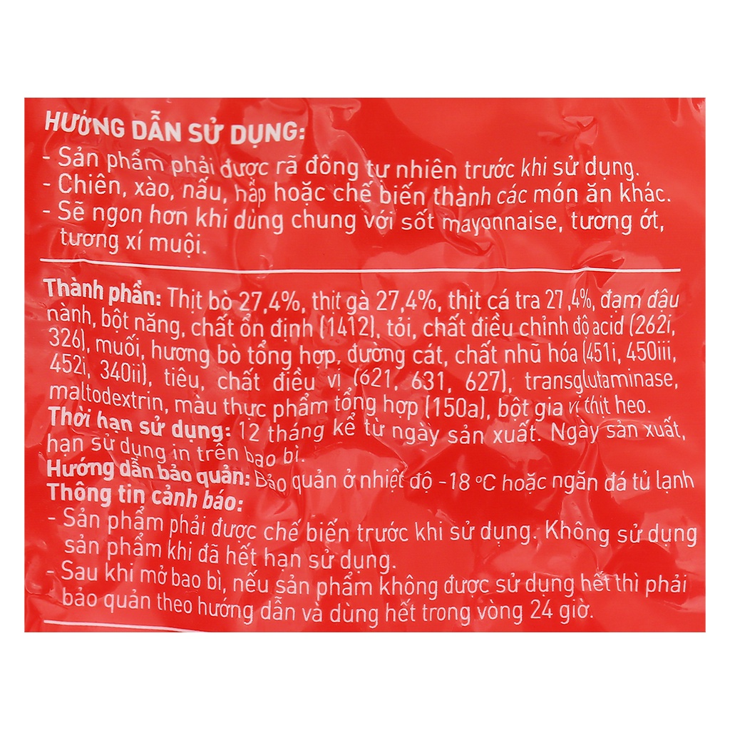 Bò viên Ngon Cầu Tre gói 500g