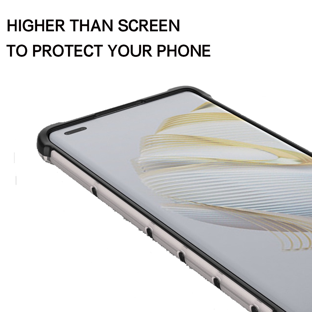 Ốp Điện Thoại Nhựa Cứng Trong Suốt Họa Tiết Tổ Ong Chống Sốc Cho HuaWei Nova Y90 Y70 Y60