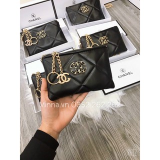 Ví Chữ X Da Mềm Có Dây Xích Kẹp Nách