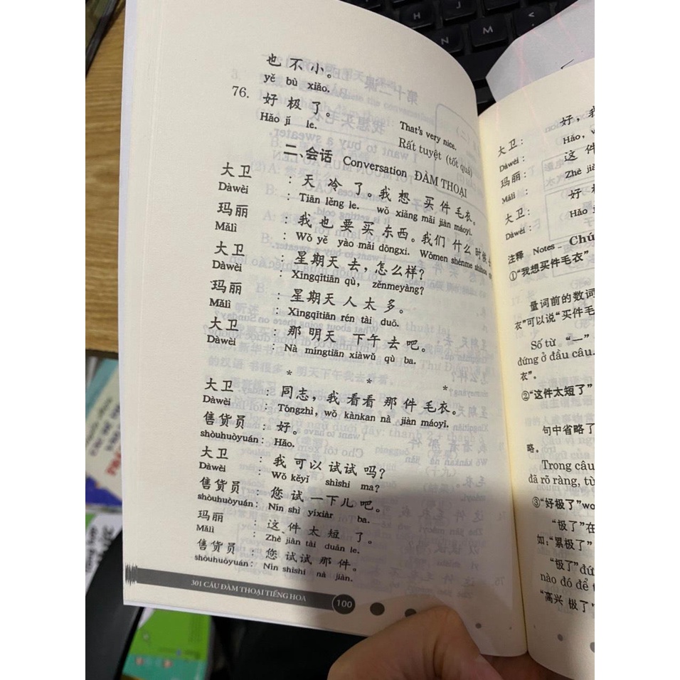 Sách - 301 câu đàm thoại tiếng hoa ( Minh Thắng )