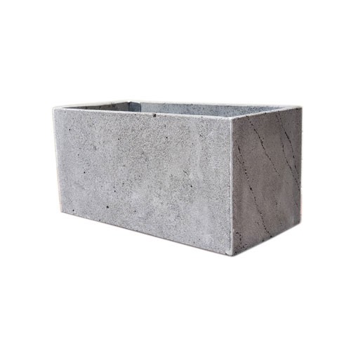 Chậu trồng cây ban công đẹp bền vĩnh viễn hình chữ nhật 20x20xD40cm bằng đá tổ ong tự nhiên