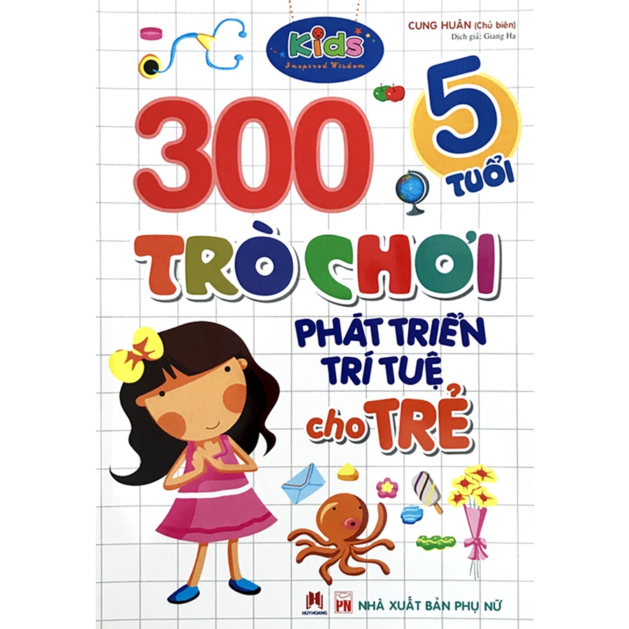 Sách - 300 trò chơi phát triển trí tuệ cho trẻ 5 tuổi