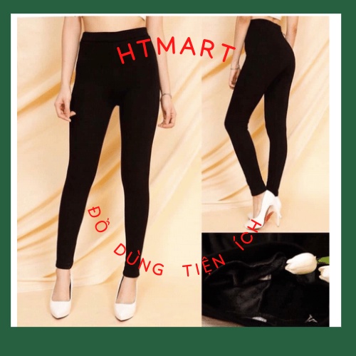 Quần tất lót lông nữ giữ nhiệt, Quần Legging Nữ Lót Lông Siêu Ấm Giá Tốt Freesize từ 65KG Đổ Lại HTSTORE