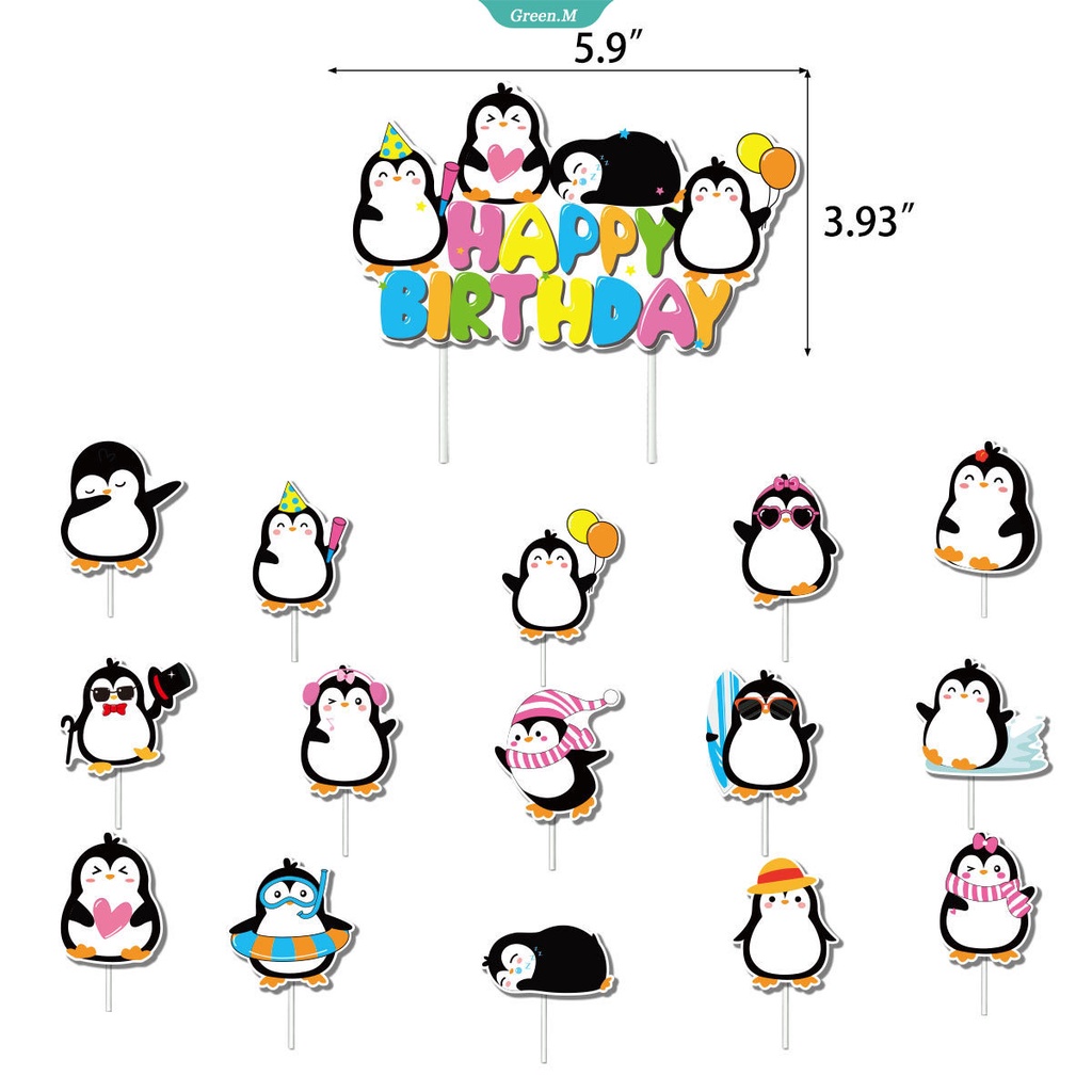 Bong Bóng Latex Hình Chim Cánh Cụt Dễ Thương Trang Trí Bánh Sinh Nhật