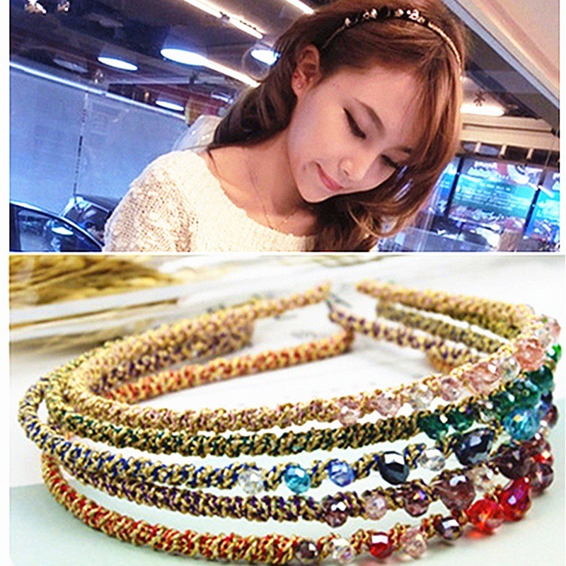 Cài tóc đính hạt lấp lánh