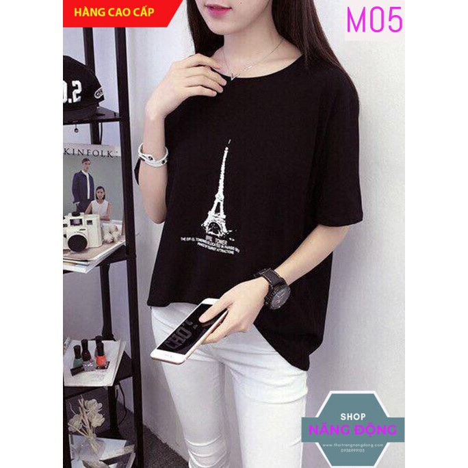 Áo Phông Nữ 💟FREESHIP💟 Áo thun nữ tay ngắn chất đẹp, thun cotton, mịn, mát, không bị xù dễ thương, sành điệu M05 | BigBuy360 - bigbuy360.vn