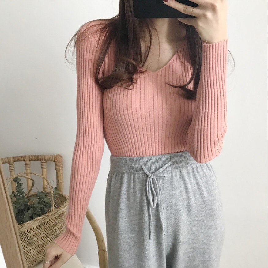 Áo Len Cổ Tim Thời Trang Không Thể Thiếu -AKNU19.0010 | BigBuy360 - bigbuy360.vn