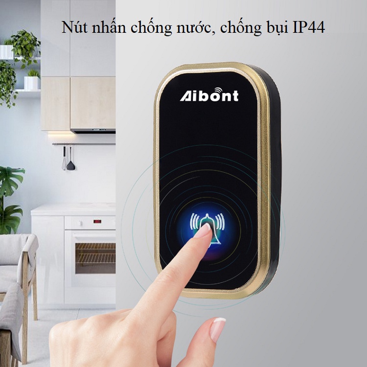 Chuông cửa không dây kiêm đồng hồ đo nhiệt độ độ ẩm Aibont T295-BB