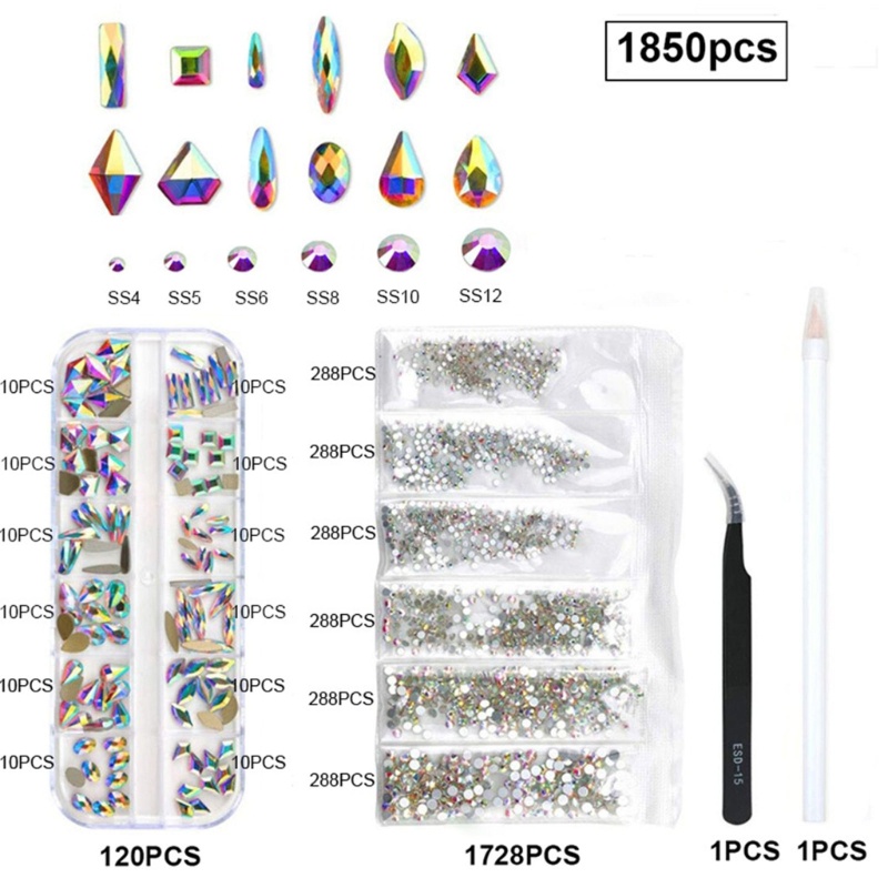 Đá Quý Nhân Tạo Trang Trí Móng Tay / Lưng / Móng Tay