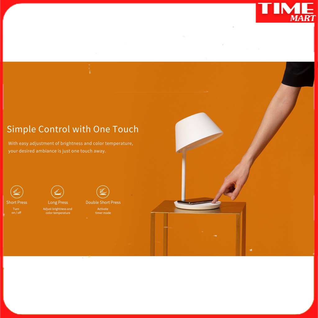 Đèn ngủ thông minh kiêm sạc không dây,kết nối ÂPP thông minh XIAOMI STARIA PRO YLCT03YL [TIME_MART siêu thị tiện íc