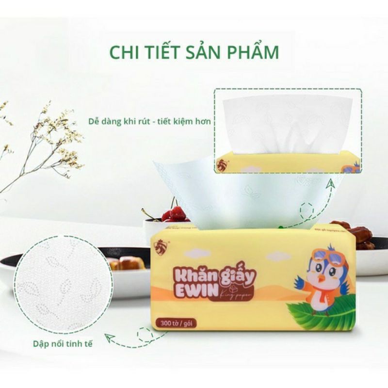 Thùng 30 gói giấy ăn siêu dai dòng cao cấp Ewin