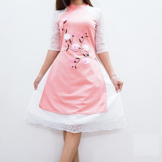 ÁO DÀI CÁCH TẤN TẶNG KÈM CHÂN VÁY GIÁ SIÊU RẺ