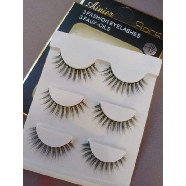 Lông mi chồn 3D - hộp 3 đôi  siêu mềm đẹp cho mắt châu á