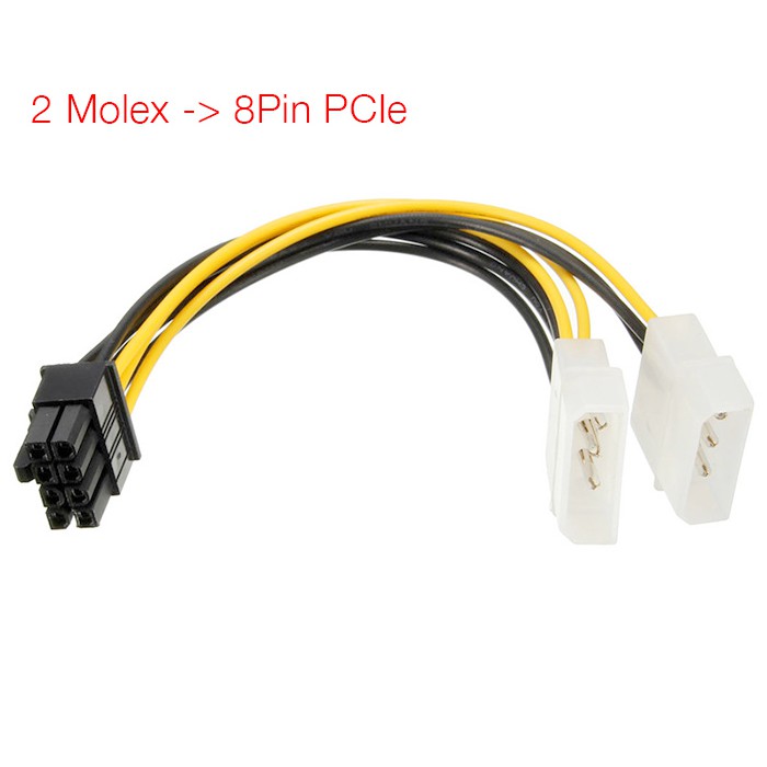 Dây chuyển 2 IDE 4 Pin sang 6 Pin cho Vga rời