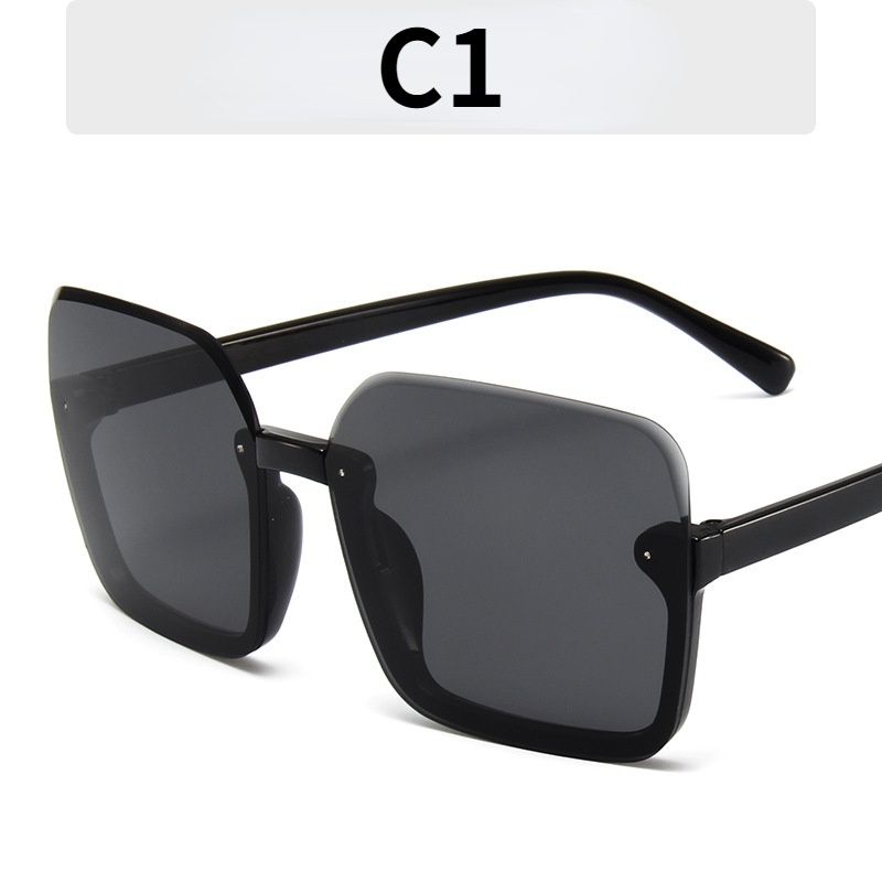 Kính Mát Gọng Vuông Oversize Chống Tia UV Thời Trang Cá Tính Cho Nữ