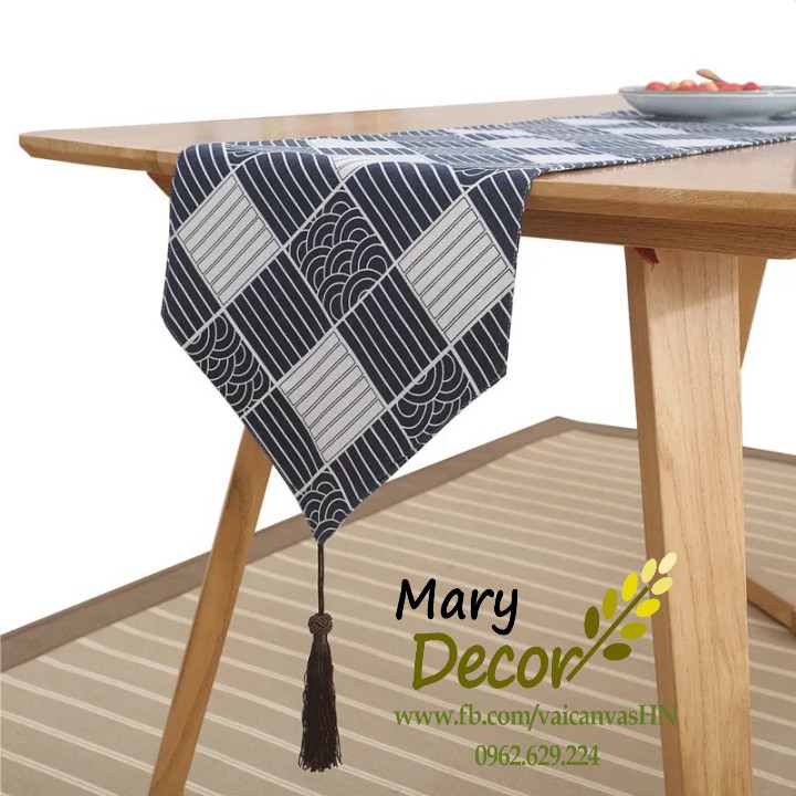 KHĂN RUNNER MARY DECOR - SÓNG NHẬT BẢN KR-B07