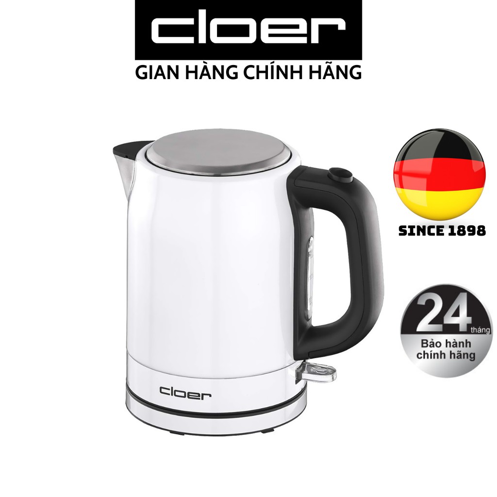 Bình đun nấu nước siêu tốc 1 Lít Cloer 451 (2 màu) - Sản xuất và nhập khẩu tại Đức - Bảo hành 2 năm