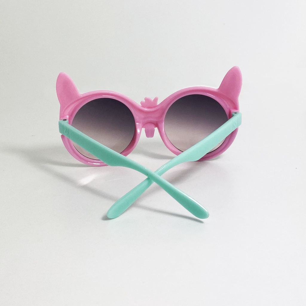 Kính mát trẻ em thời trang gọng nhựa JJ61024 kiểu dáng ngộ nghĩnh, tròng kính chống tia UV cho bé từ 2 đến 7 tuổi