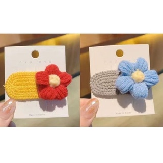 [Handmade Crochet] Kẹp tóc len hình bông hoa