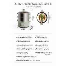 Bếp điện đa năng lẩu hấp Bear DZG-D80D2 10L