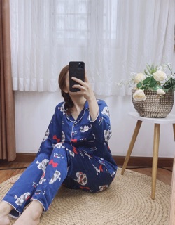 ( Freesize Satin ) Đồ Bộ Pijama Satin Nơ TDQD ( P1 )