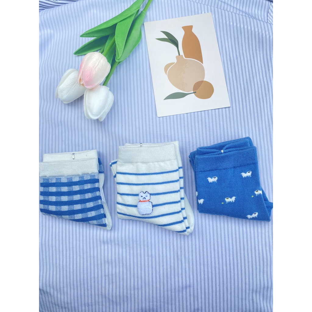 Vớ nữ Mivino tất cổ cao hàn quốc xanh trẻ trung năng động TN219