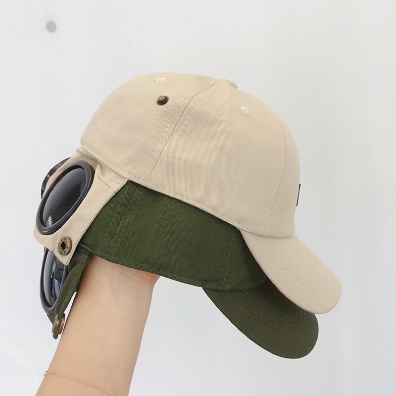 Mũ lưỡi trai phi công kèm kính thời trang