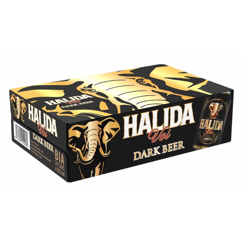 THÙNG BIA HALIDA ĐEN - 330ML/ 24LON