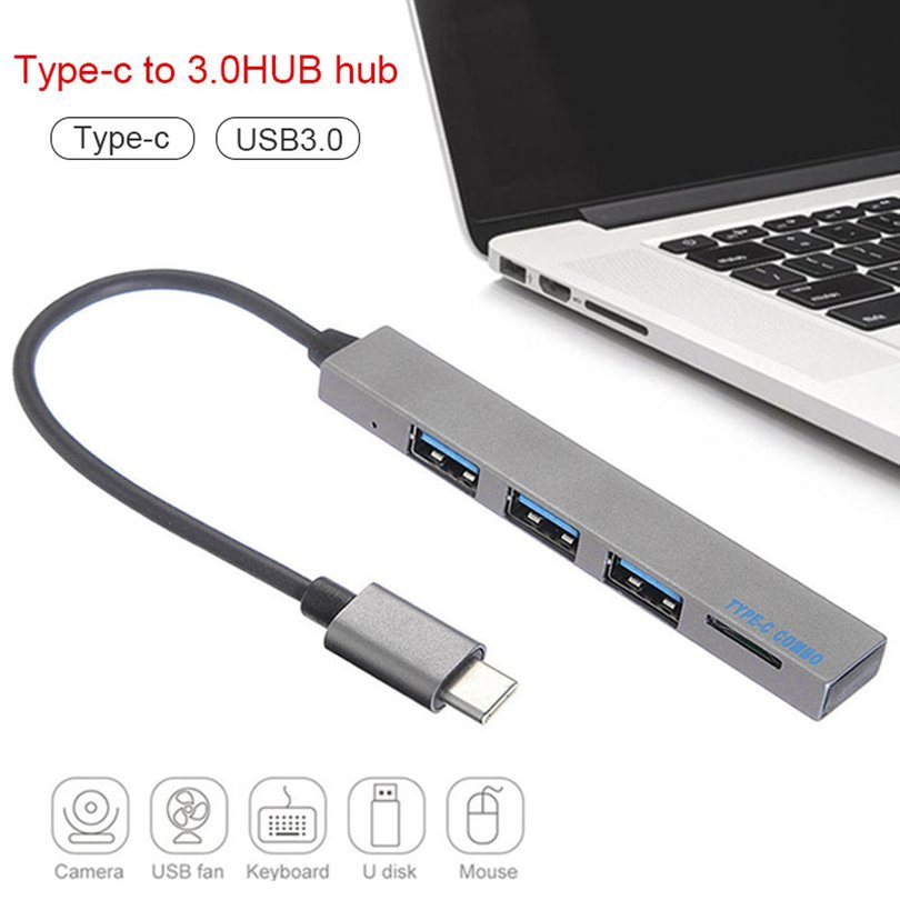 Bộ Chia 2020 4 Trong 1 Usb 3.1 Type-C Sang Usb 3.0 Cho laptop táo