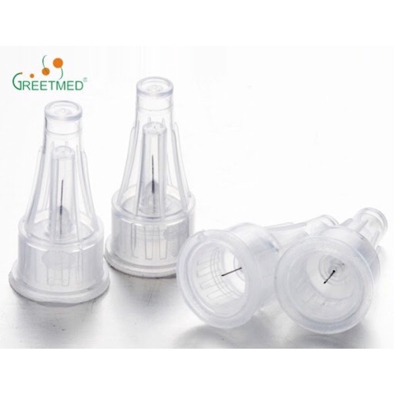Hộp 100 cái Kim bánh ú kim insulin Đầu Bút Kim Tiêm Insulin Kim Chích Tiểu Đường Greetmed 31G