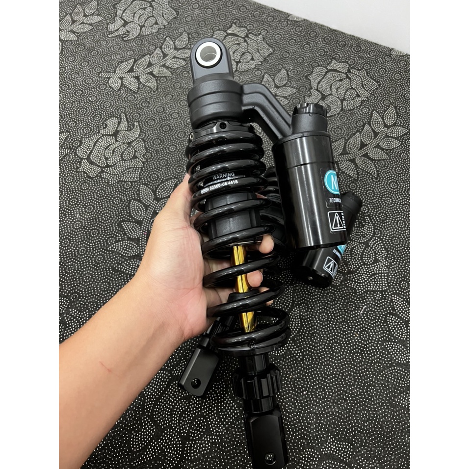 NEW 100% PHUỘC NITRON. Phuộc Sau NITRON Bình Dầu Đen Lò Xo Đen Ty Vàng xe AB AIRBLADE. Độ Nhúng Êm Ái, Đàn Hồi Tốt