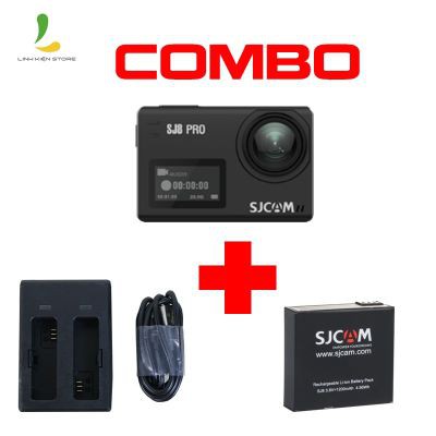 Combo Camera Hành Trình SJCAM SJ8 Pro Pin Dự Phòng Và Dock Sạc Đôi
