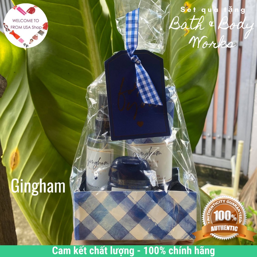 Set quà tặng 3 món BBW Bath & Body Works Gingham
