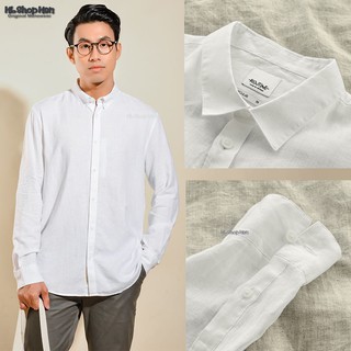 Áo sơ mi nam dài tay vải đũi hàng hiệu cao cấp