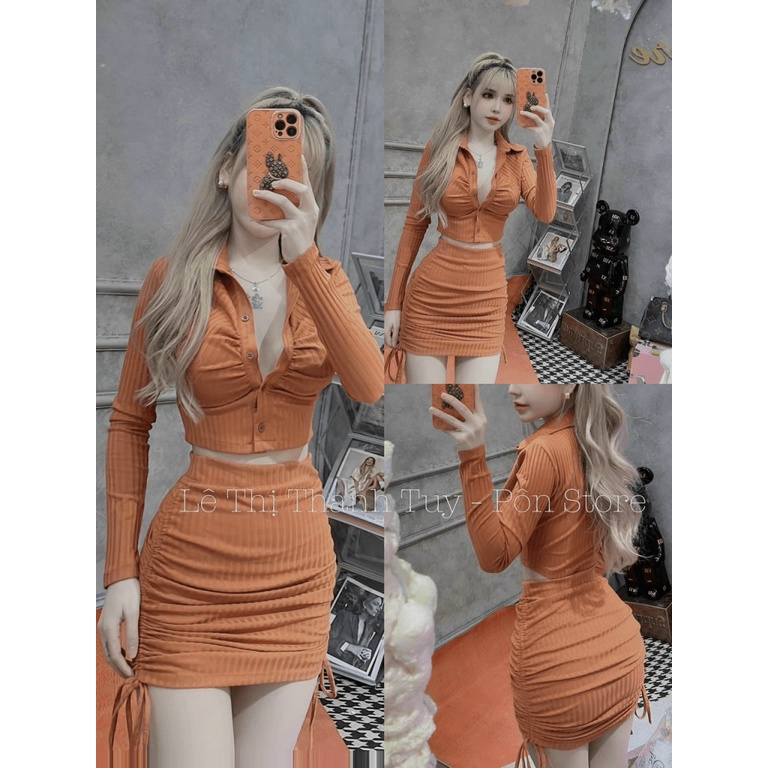 SET VÁY THUN GÂN SEXY UP thoi trang shop valentina