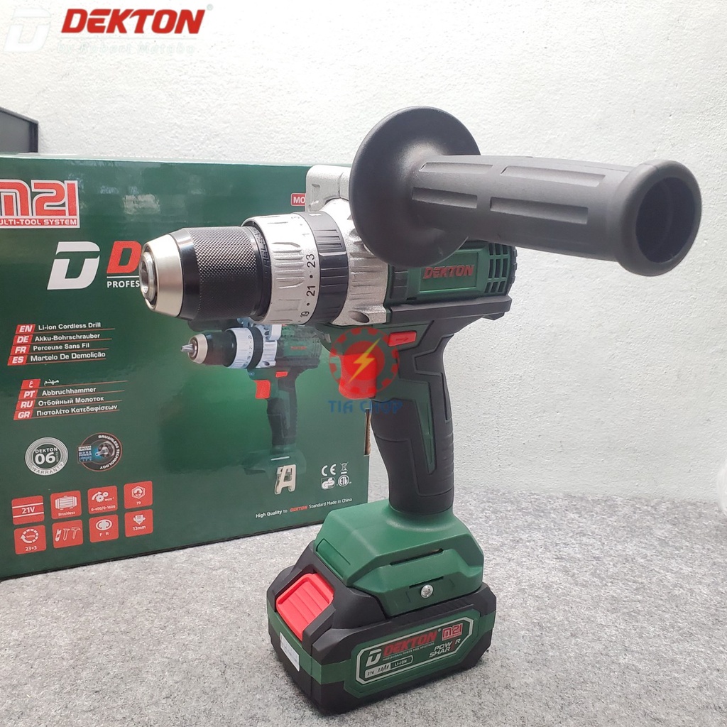 Máy khoan 3 chức năng 13mm Dùng pin 21V Dekton DK-ID2140MKT (Chân pin Makita)
