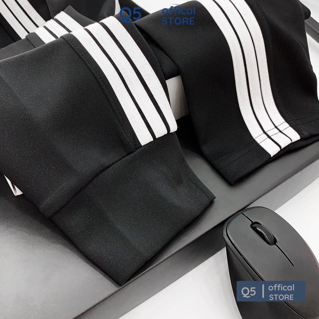 Quần thể thao nam nữ dài nỉ ba sọc ống suông chất dày dặn đẹp cao cấp_ Quần Thể Thao thời trang