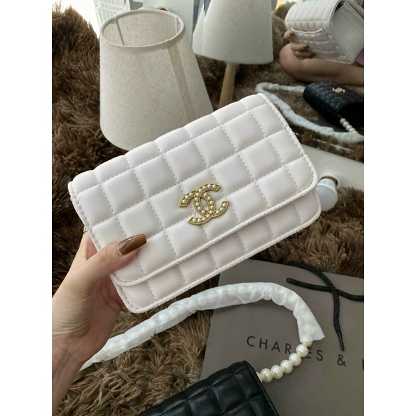 Túi xách trần chám dây ngọc siêu sang Mã N0450