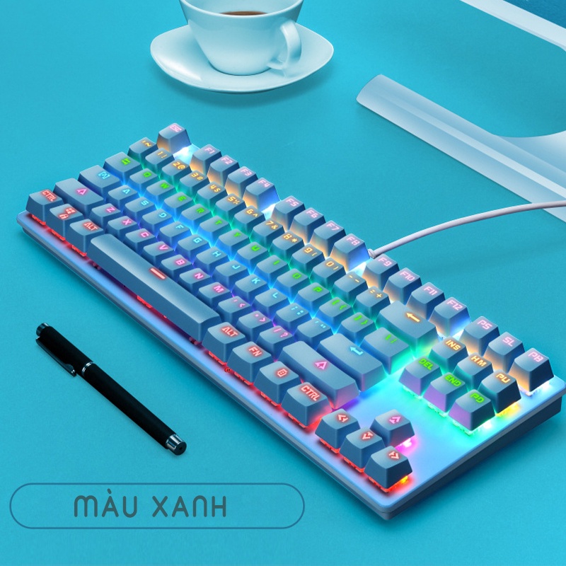 GIÁ SIÊU RẺ Bàn phím cơ K550 gaming đèn LED nhiều chế độ cực đỉnh blueswitch chất lượng chính hãng