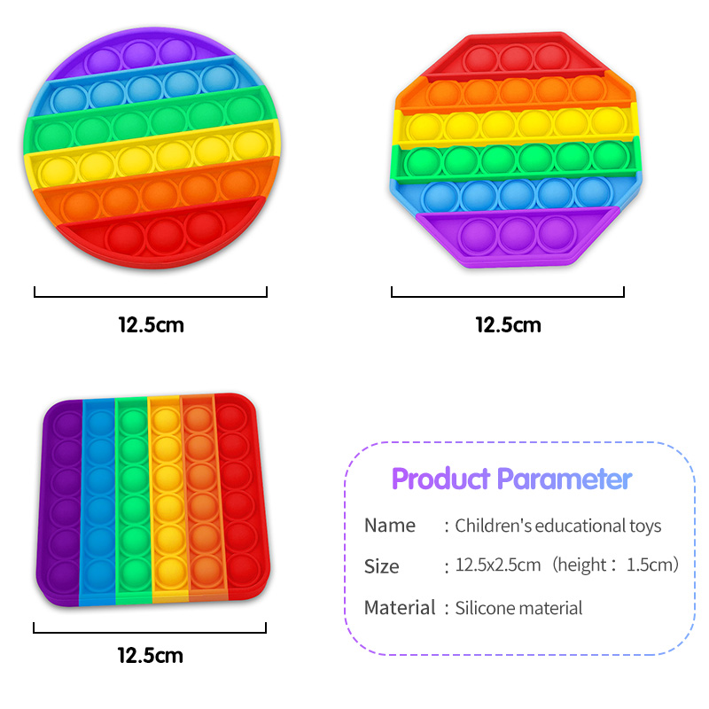 Đồ Chơi Giác Quan HdoorLink Ấn Bong Bóng Giải Tỏa Căng Thẳng Màu Cầu Vồng Cho Người Lớn Và Trẻ Em