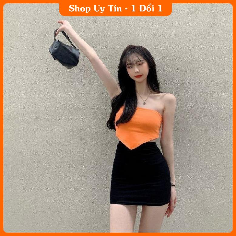 Set Áo Croptop Tam giác Và Chân Váy Ôm A5231