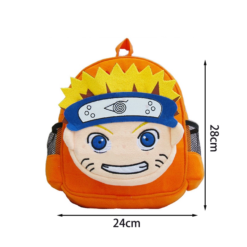 Balo nhung lông hình Naruto hoạt hình lập thể quà tặng trẻ em