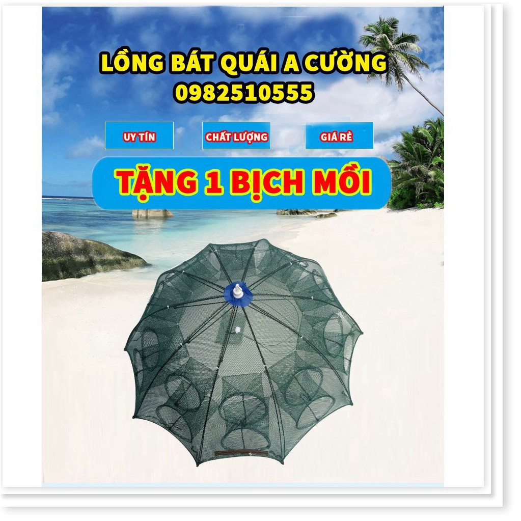 Lưới Đánh Bắt Cá Bát Quái 6 -  8 - 12- 16 Cửa A Cường + Tặng kèm 1 gói mồi bẫy tôm,cua,cá