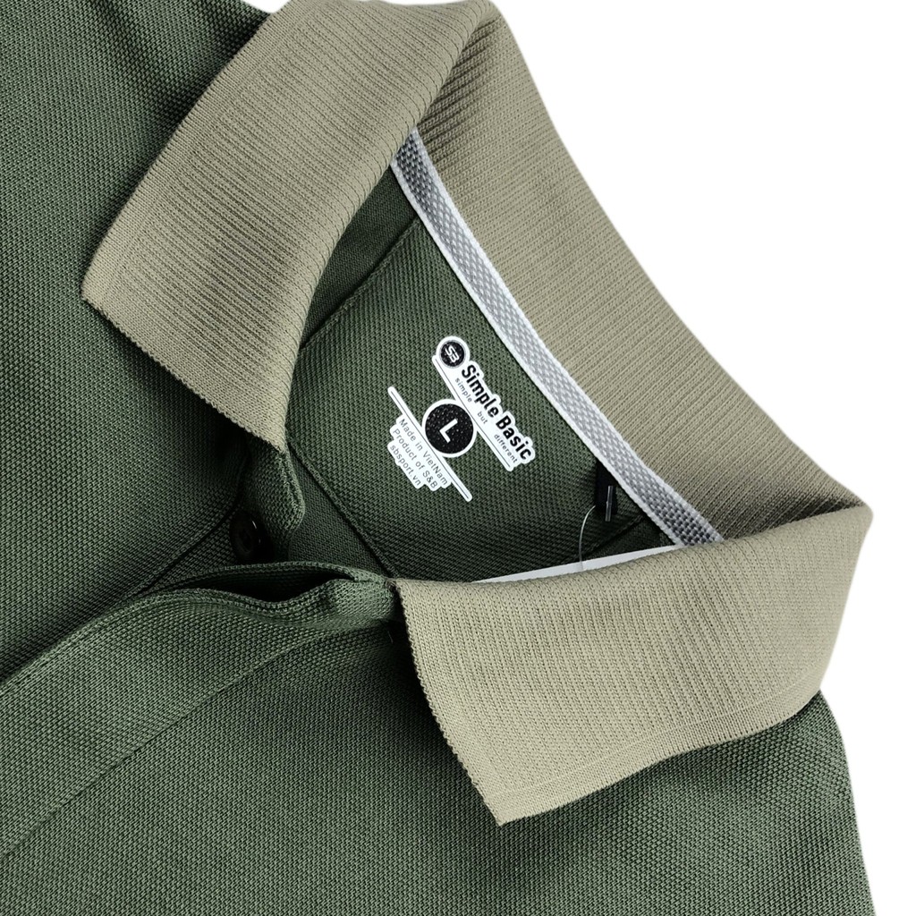 [Mã LTNP50 giảm 50000 đơn 150000] Áo Polo Giấu Nút Phối Cổ Simple & Basic ,Nhiều Màu | BigBuy360 - bigbuy360.vn