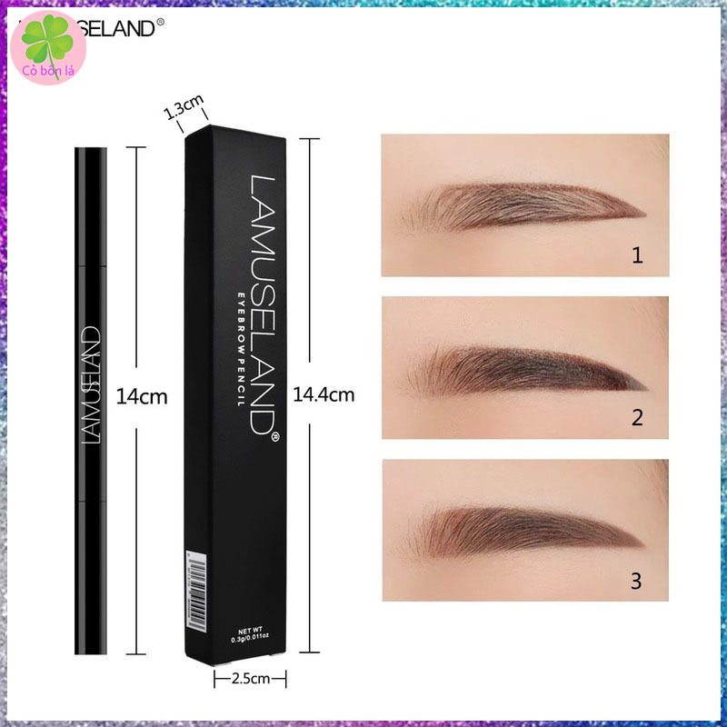 Bút kẻ lông mày LAMUSELAND L18E01 lâu trôi thiết kế hai đầu tiện dụng 0.3g | BigBuy360 - bigbuy360.vn