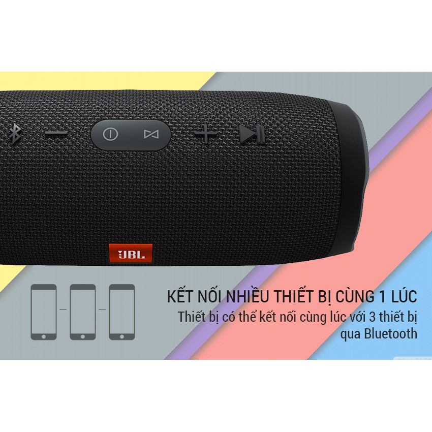 [ Hàng Mới Về] Loa JBL Bluetooth Charge 3 Mini Đủ Màu Sắc , Âm Thanh Siêu Trầm - BH 1 đổi 1