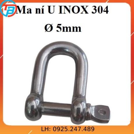 Ma ní U INOX 304 Phi [ 5mm ] CÁP THÉP SÀI GÒN